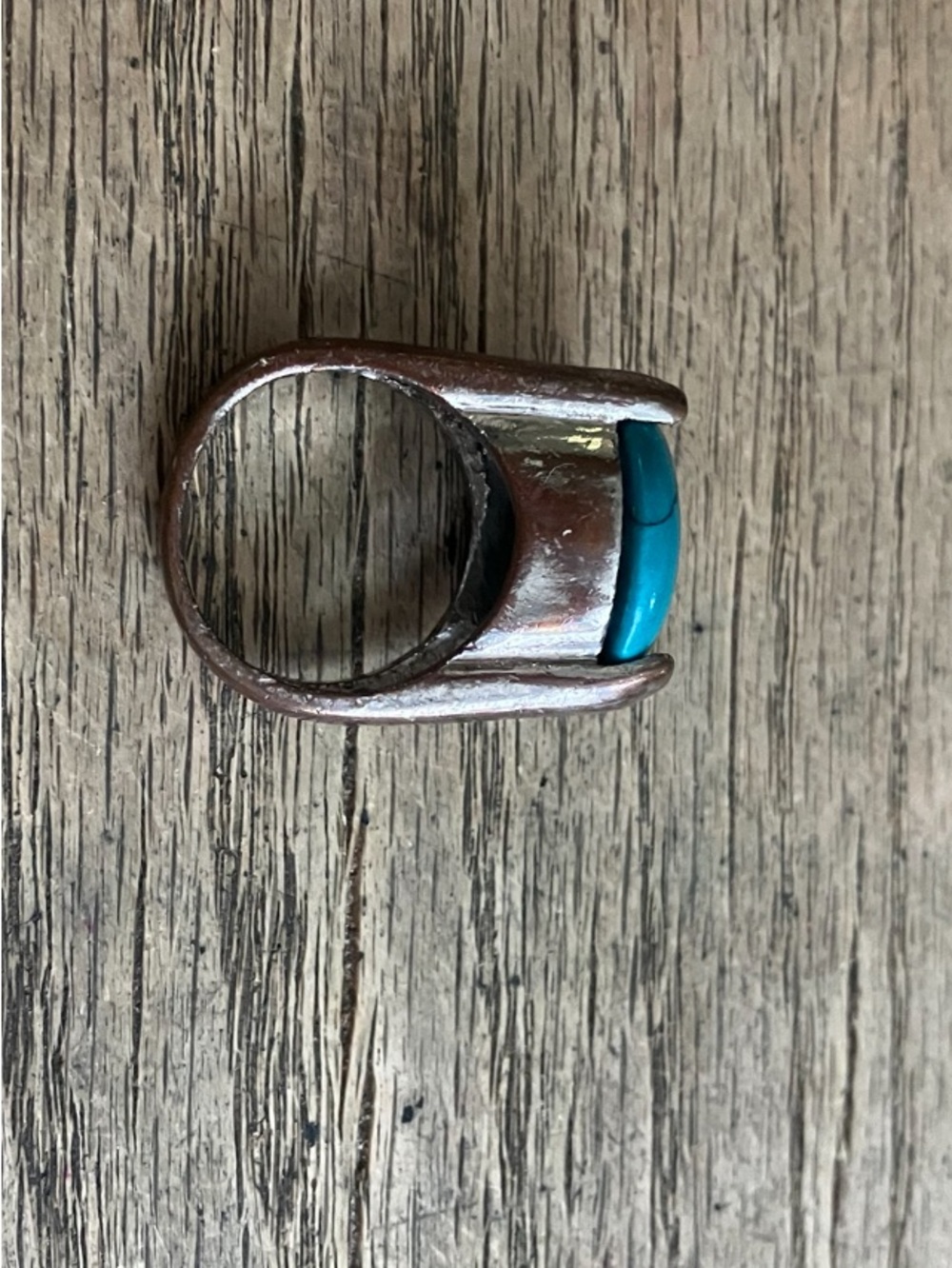 Turquoise Round Statement Ring. - Picture 4 of 7